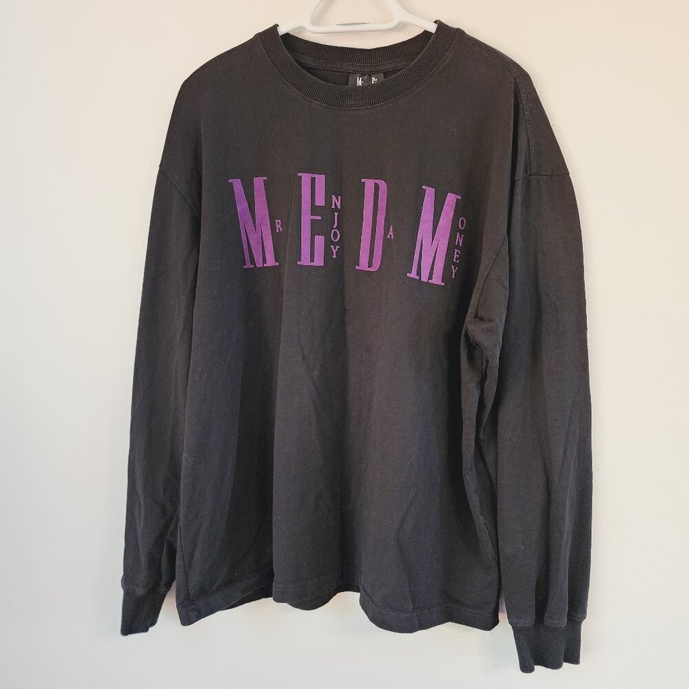 MEDM Sweatshirt Unisex Adult Black Mr Enjoy Da Money Print XL Cotton Urban Rap